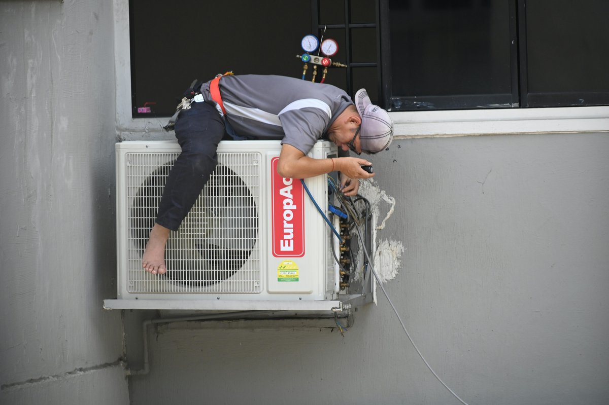 Ductless mini split outdoor unit installation in Avondale AZ